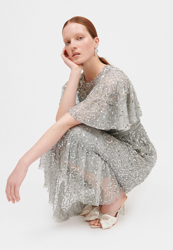 Beauut Tess Embellished Sequin Maxi Dress | BTZ250318