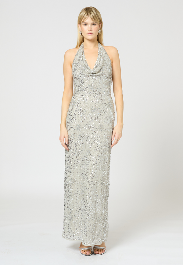 beauut Violet Embellished Sequin Maxi Dress | BTZ250320