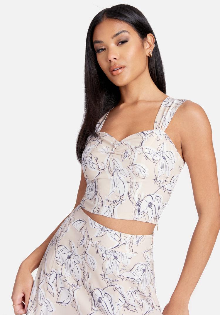 Bebe 2 Piece Printed Top & Skirt
