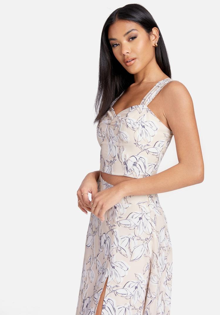 Bebe 2 Piece Printed Top & Skirt