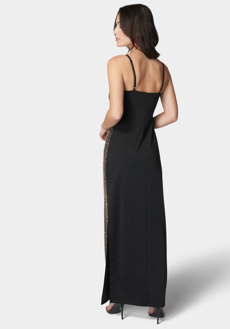 Bebe 3D Square Neck Gown