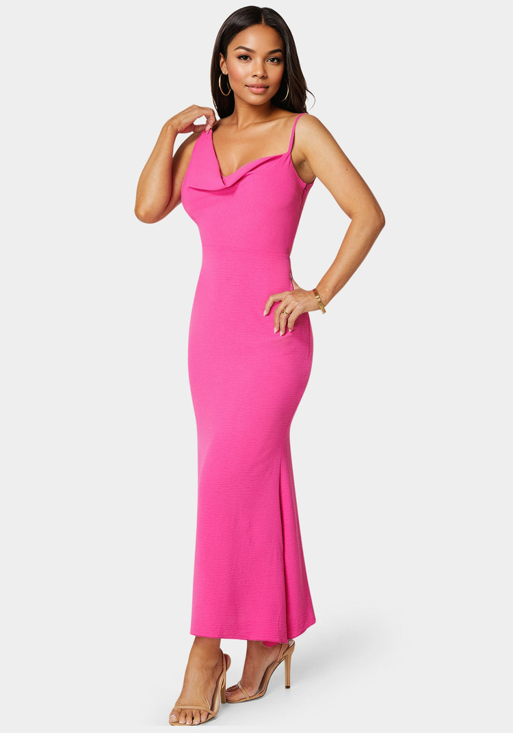 Bebe Airflow Cowl Maxi Dress