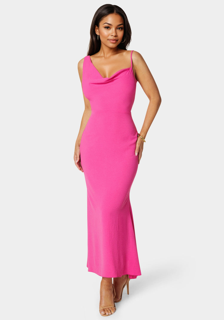 bebe Airflow Cowl Maxi Dress
