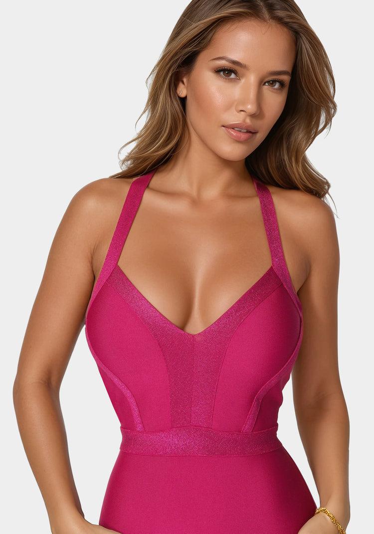 Bebe Bandage Halter Dress