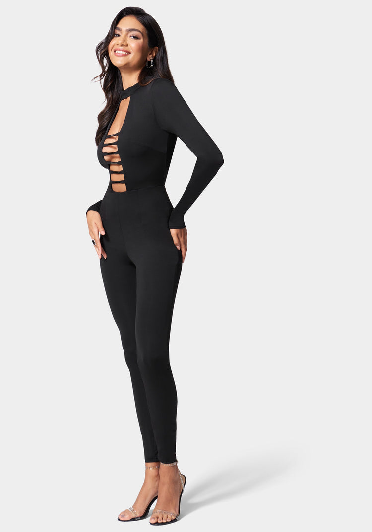 Bebe Bar Detail Jumpsuit