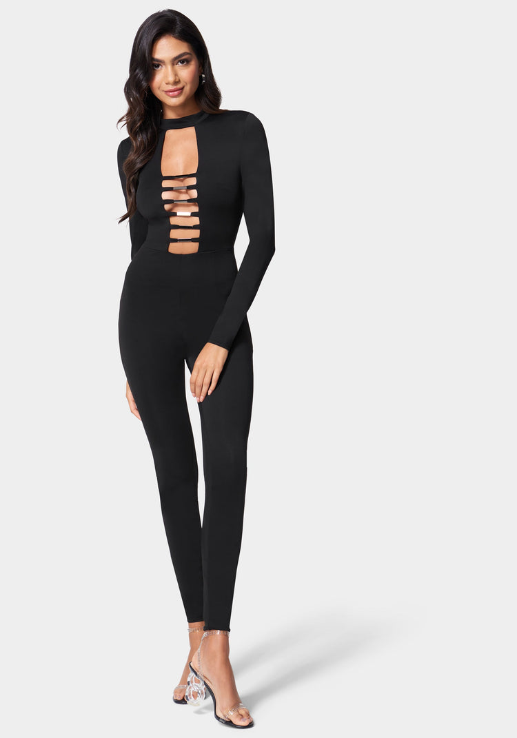 bebe Bar Detail Jumpsuit