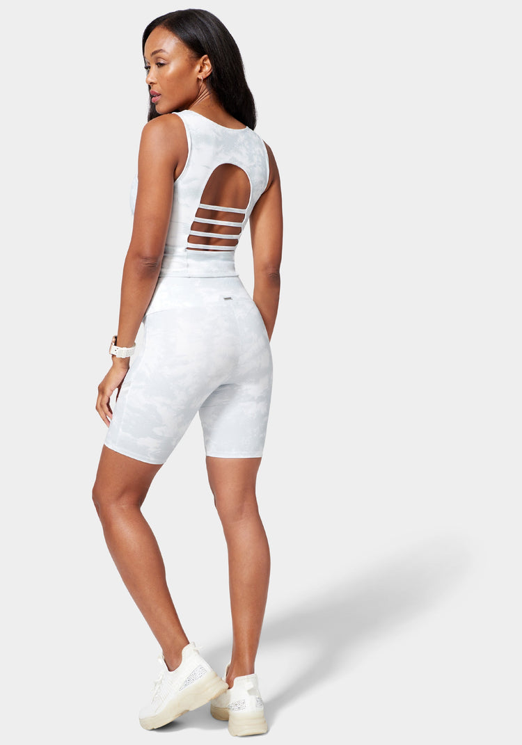 Bebe Bebe Logo Biker Short With Mesh Detail