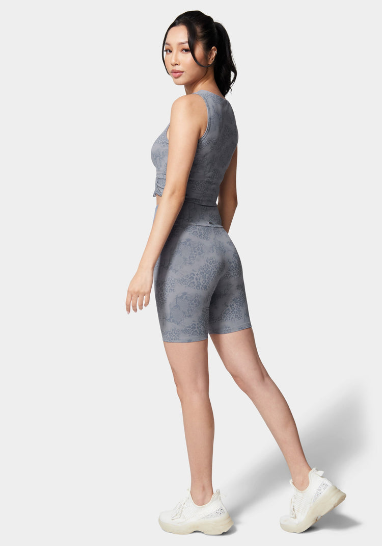 Bebe Bebe Logo Foiled Print Knit Biker Short