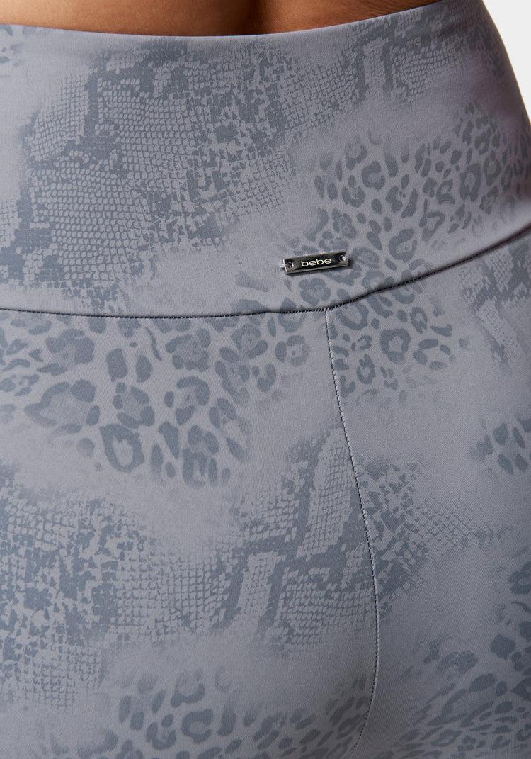 Bebe Bebe Logo Foiled Print Knit Biker Short