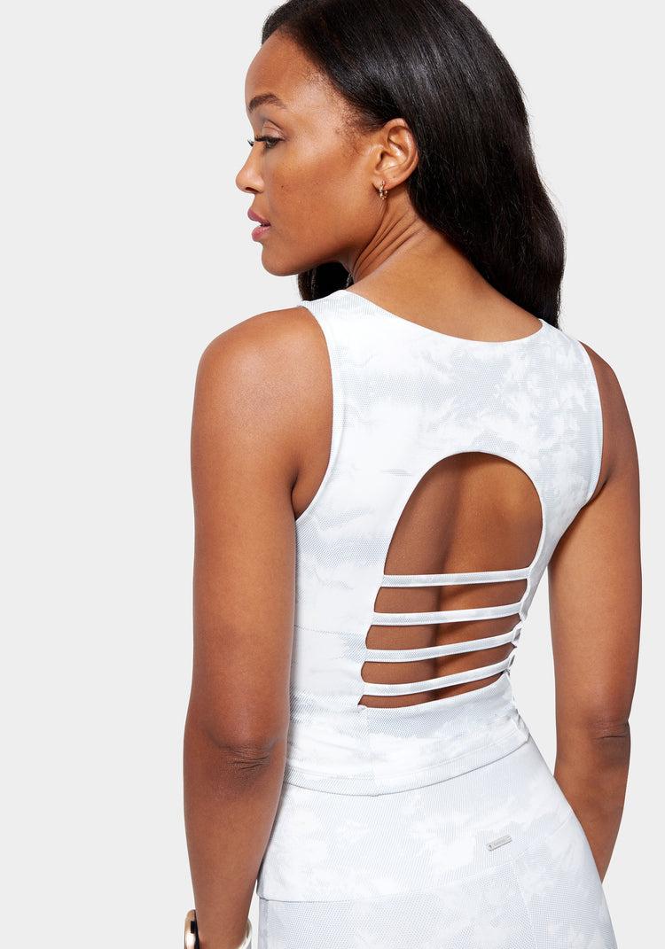 Bebe Bebe Logo Tank With Mesh Detail