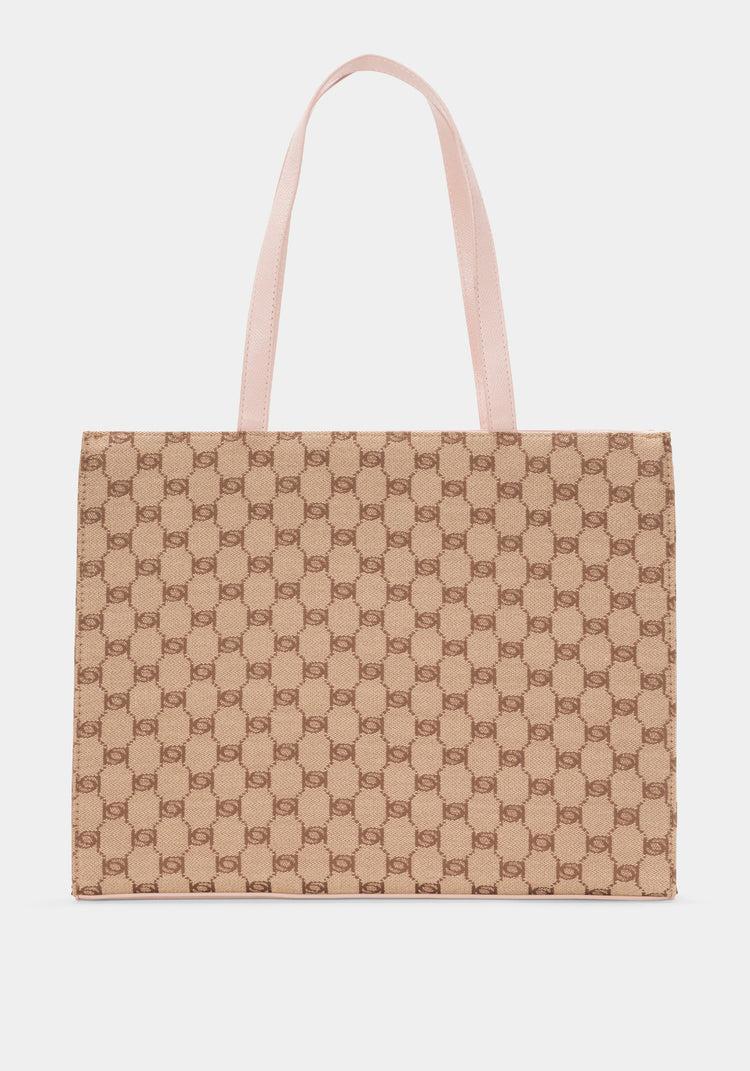 Bebe Bebe Serena Large Jacquard Tote