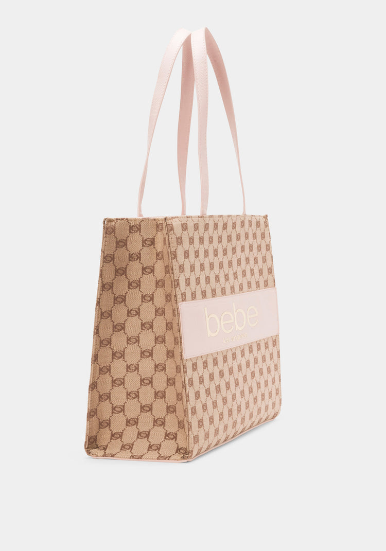 Bebe Bebe Serena Large Jacquard Tote