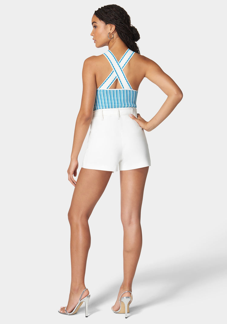 Bebe Belted Patch Pocket Mini Skort