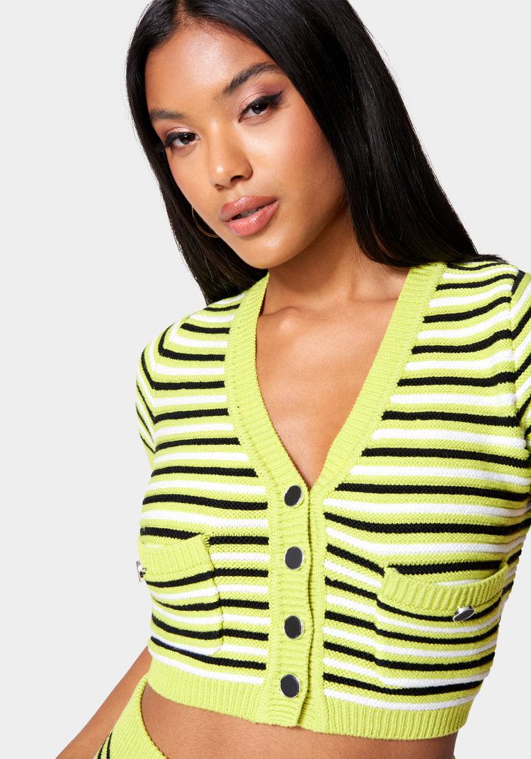 Bebe Button Front Cropped Cardigan Sweater