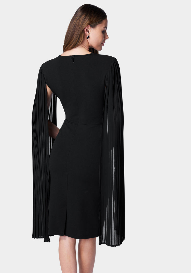 Bebe Cape Sleeve Midi Dress