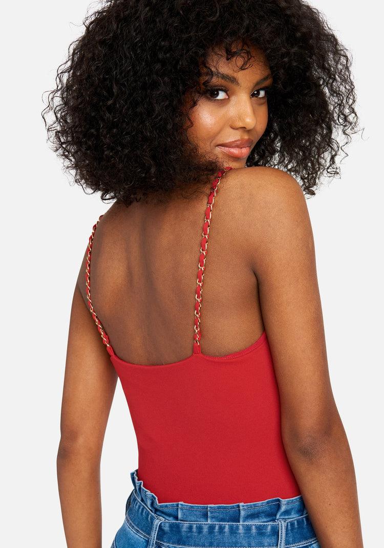 Bebe Chain Strap Bodysuit