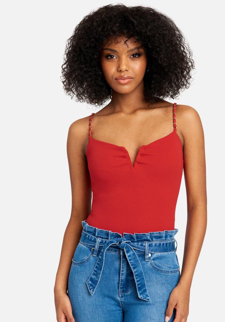 bebe Chain Strap Bodysuit