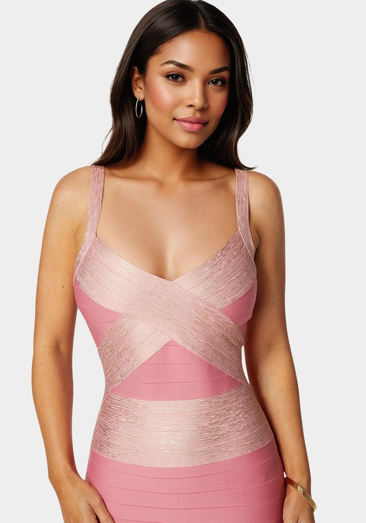 Bebe Color Block Bandage Dress