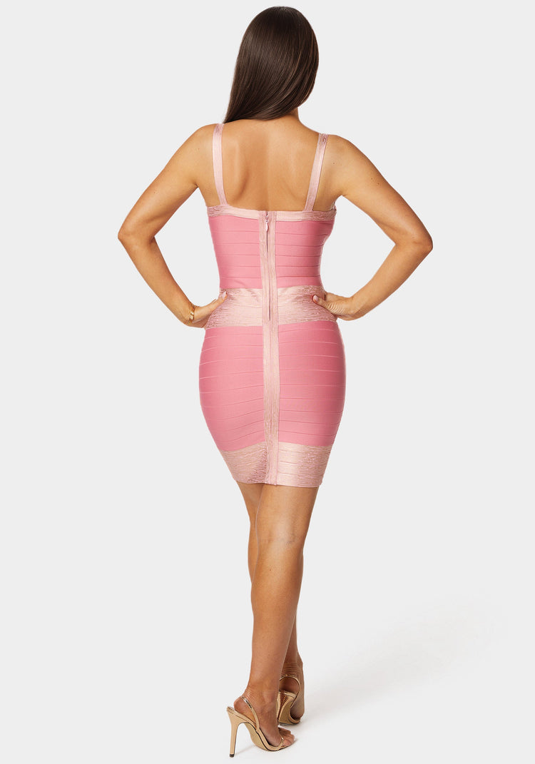 Bebe Color Block Bandage Dress