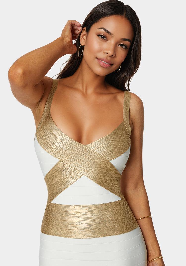 Bebe Color Block Bandage Dress