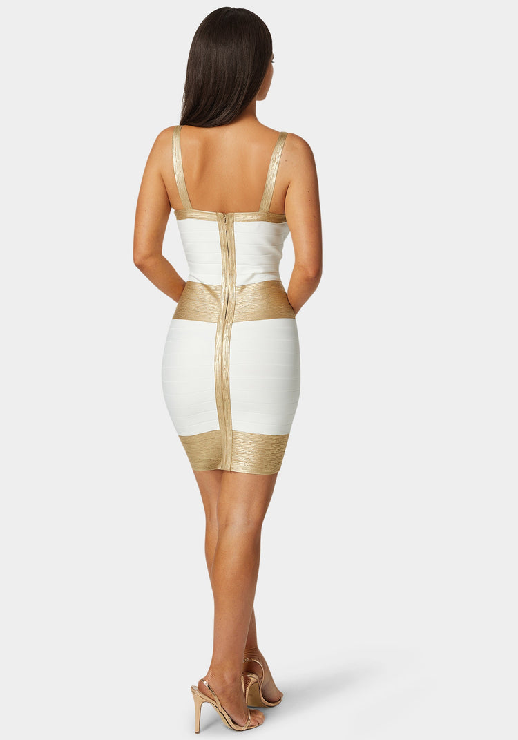 Bebe Color Block Bandage Dress