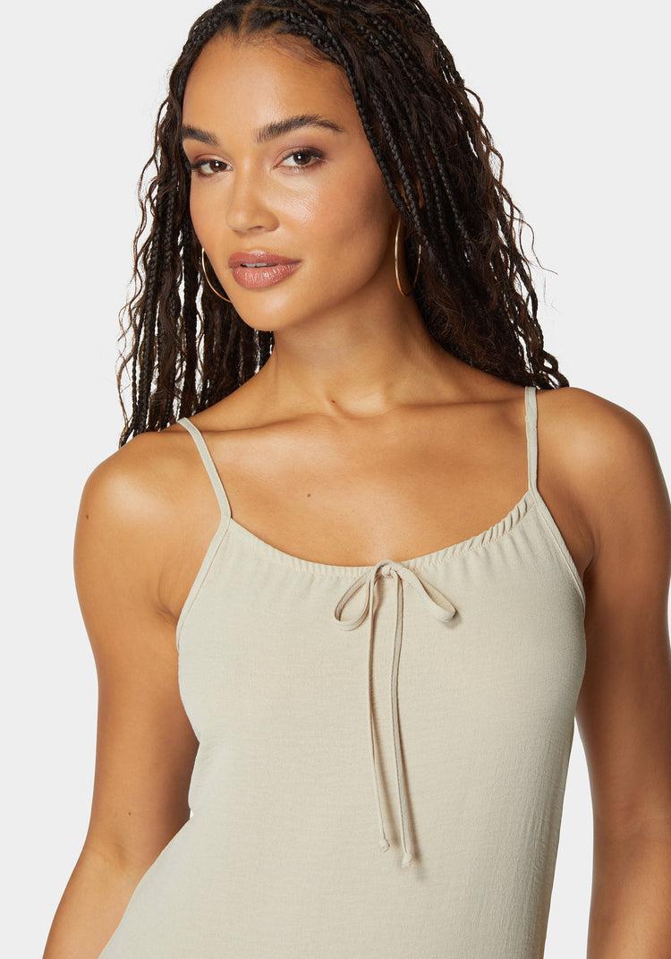 Bebe Color Block Tiered Maxi Dress