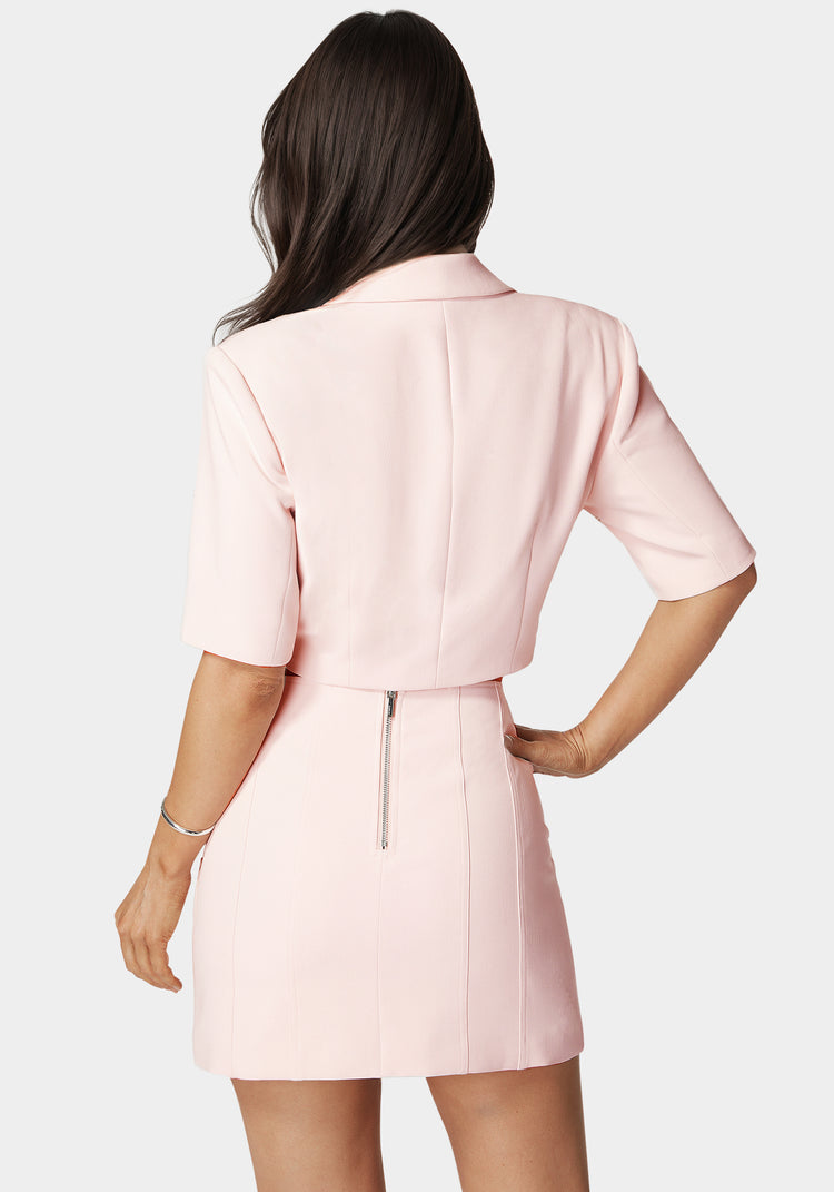 Bebe Cropped Short Sleeve Blazer