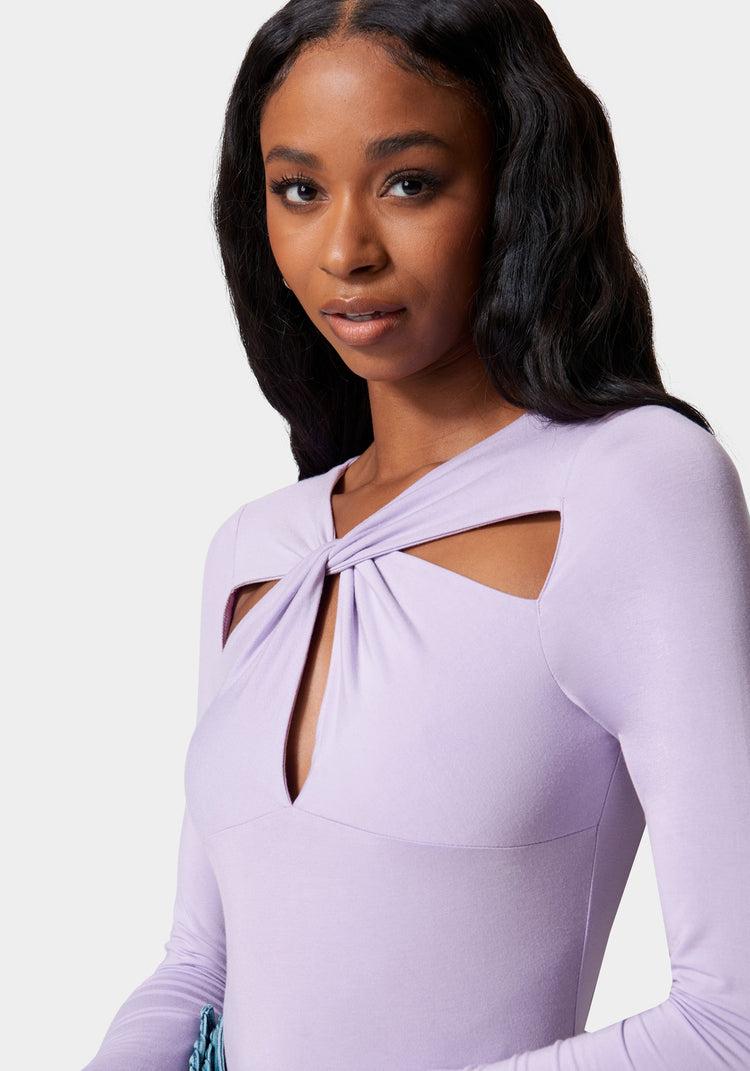 Bebe Cross Front Knit Top