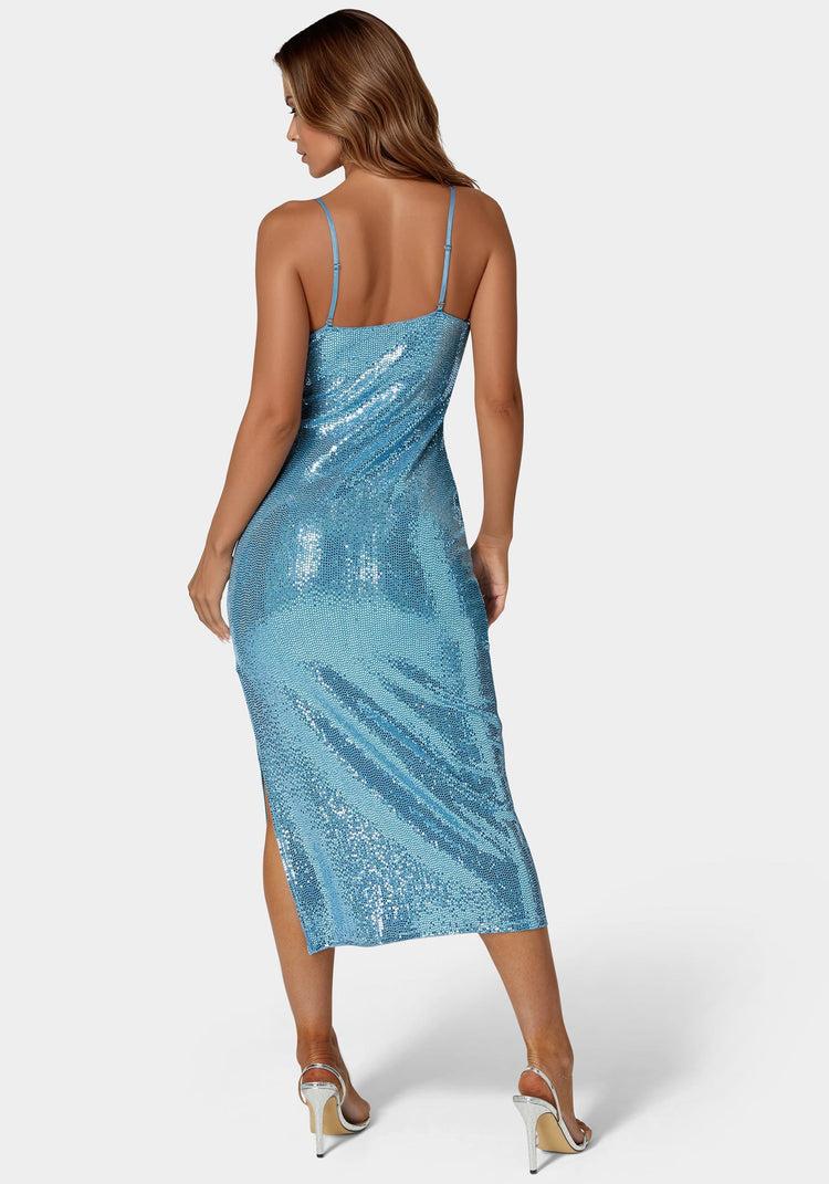 Bebe Disco Dot Maxi Dress