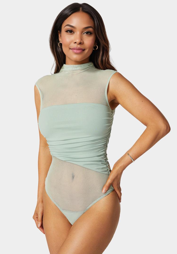 Bebe Draped Knit Bodysuit