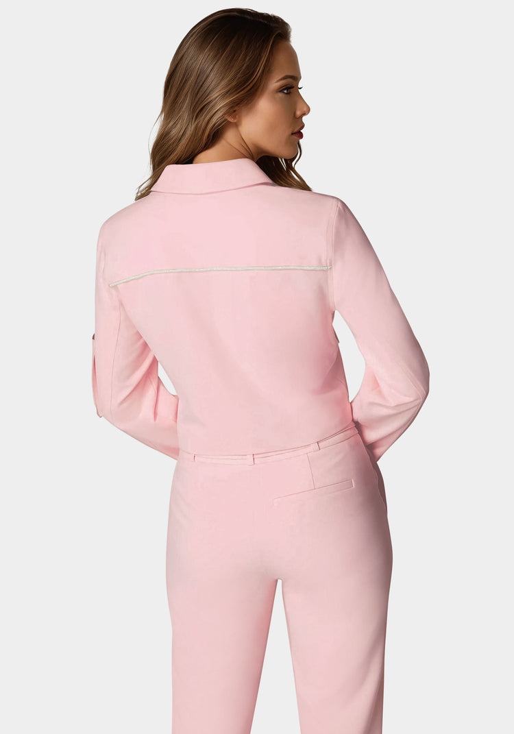 Bebe Embellished Bomber Jacket