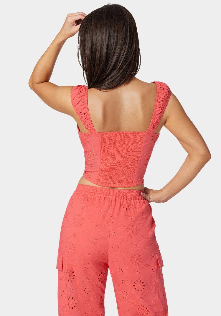 Bebe Eyelet Lace Up Corset