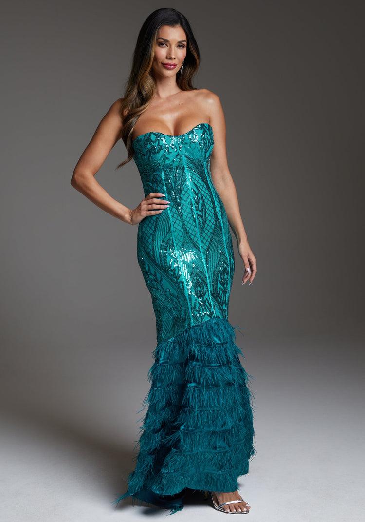 Bebe Feather Gown
