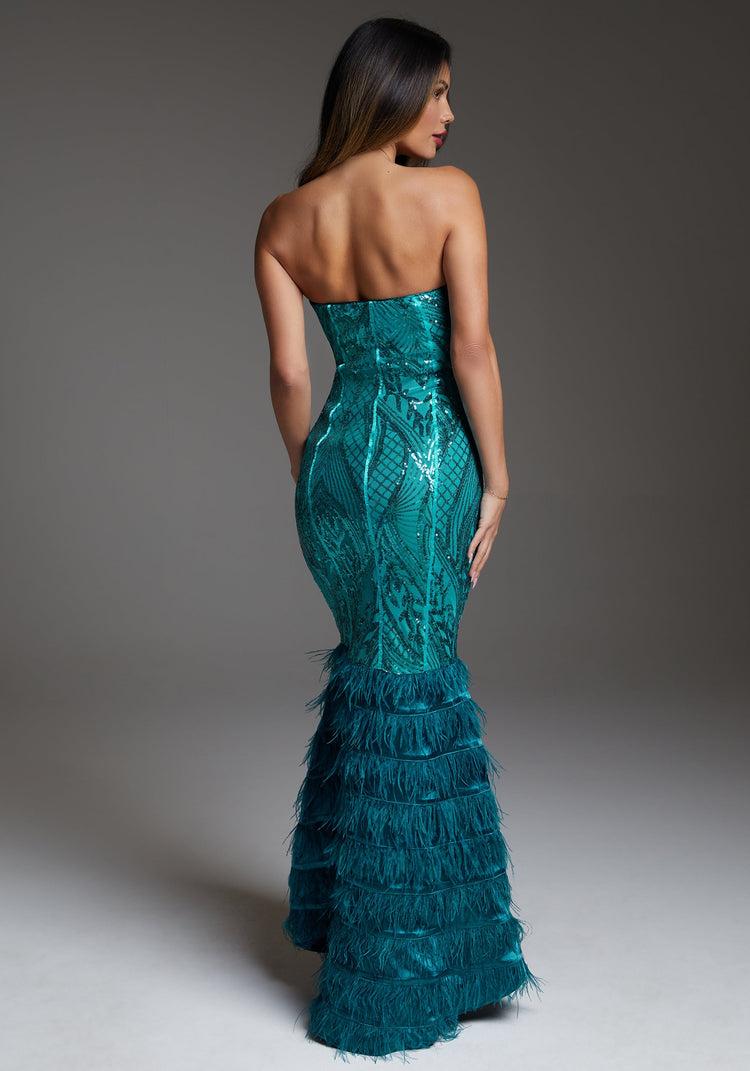 Bebe Feather Gown