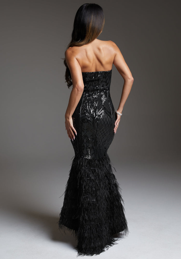 Bebe Feather Gown