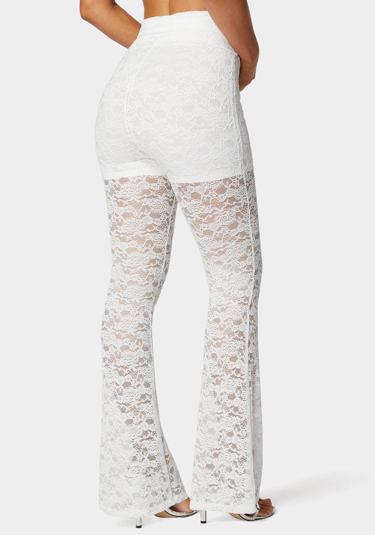 Bebe Flared Lace Pant