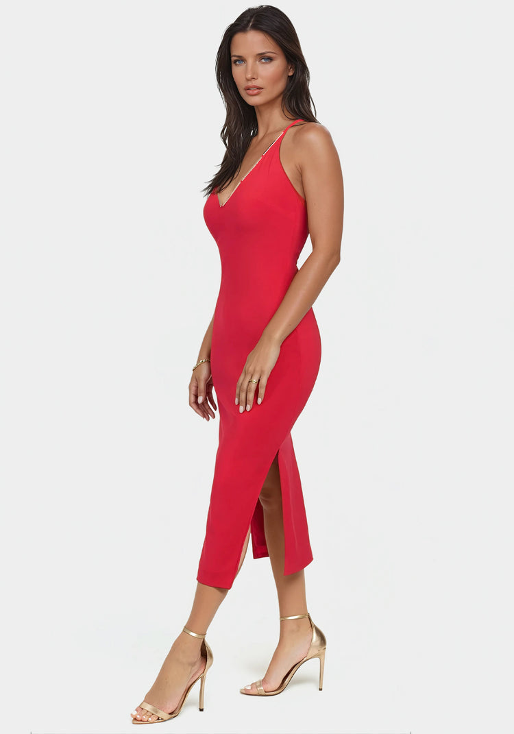 Bebe Gold Bar Detail Dress