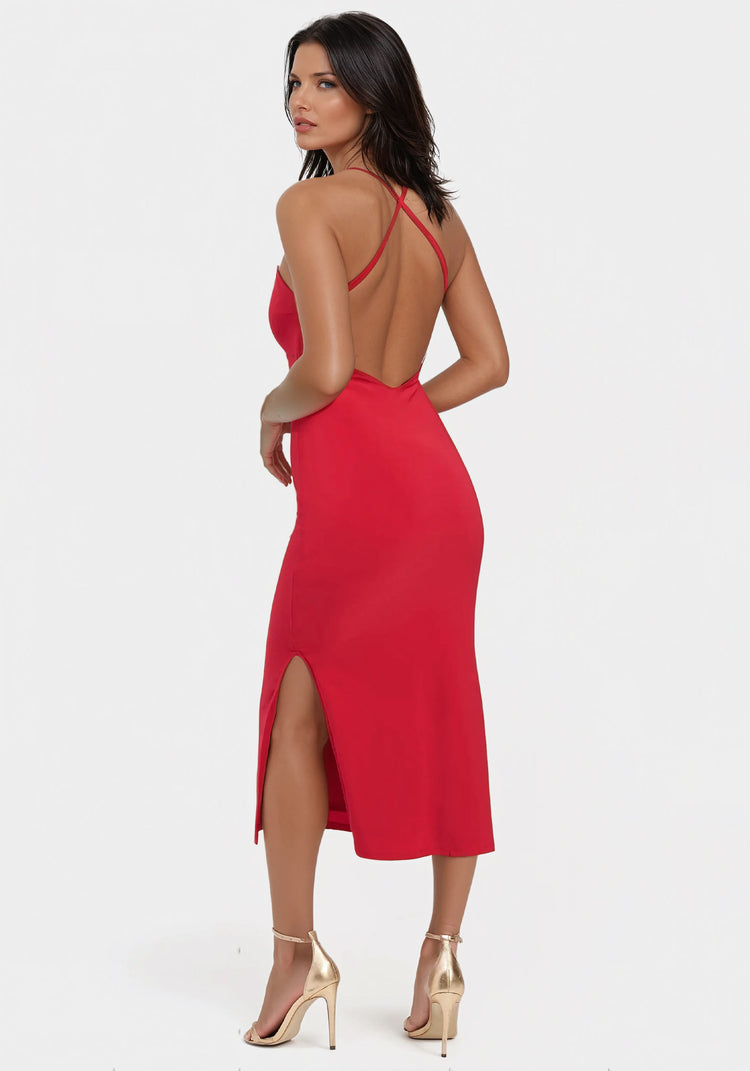 Bebe Gold Bar Detail Dress