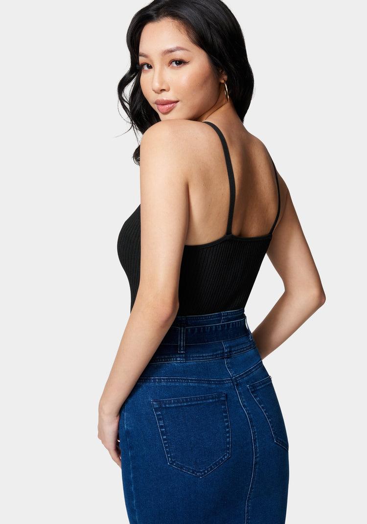 Bebe Hardware Strap Sweater Cami