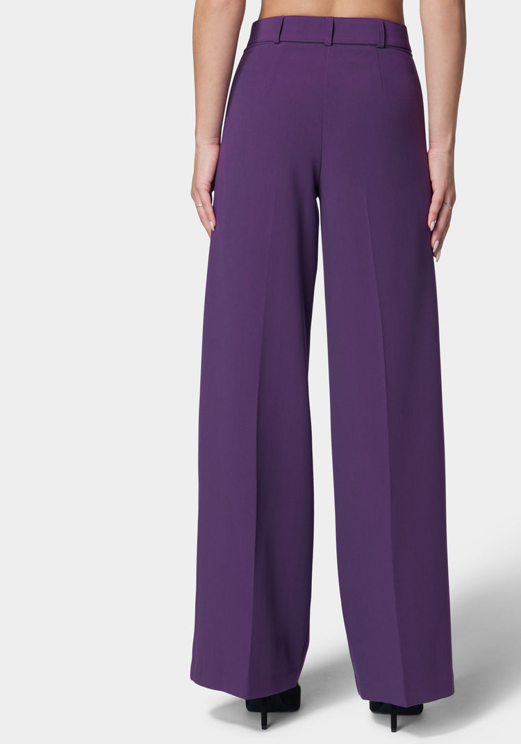 Bebe High Waist Belted Wide Leg Pant
