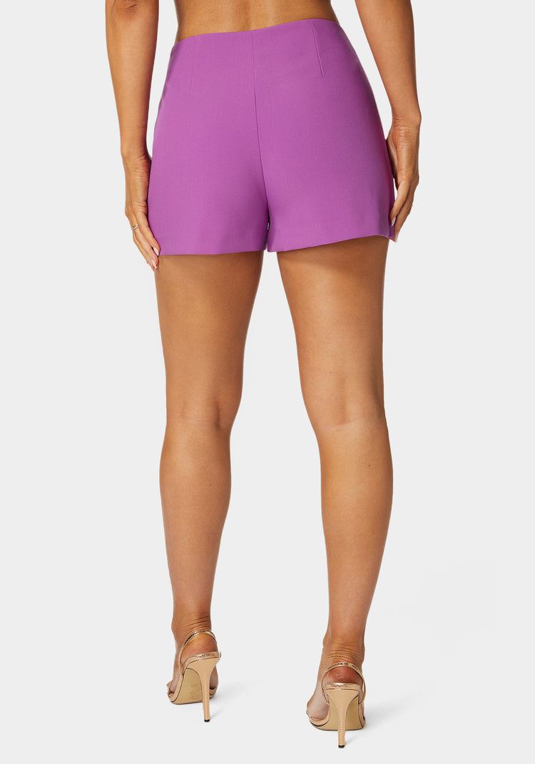 Bebe High Waist Button Detail Flared Shorts