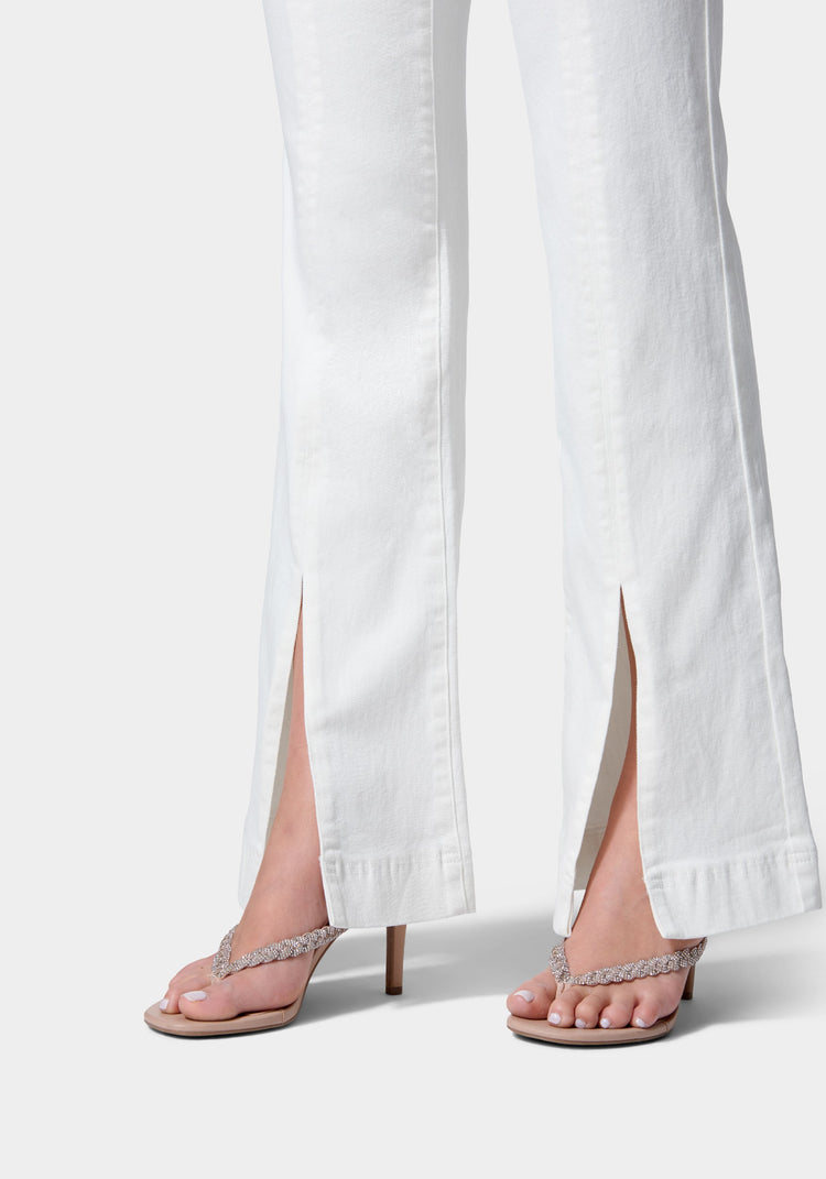 Bebe High Waist Front Slit Wide Leg Jeans