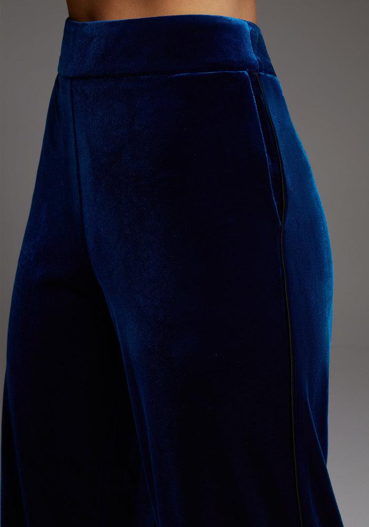 Bebe High Waist Velour Wide Leg Pant