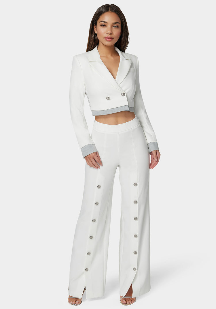 Bebe High Waist Wide Leg Pant