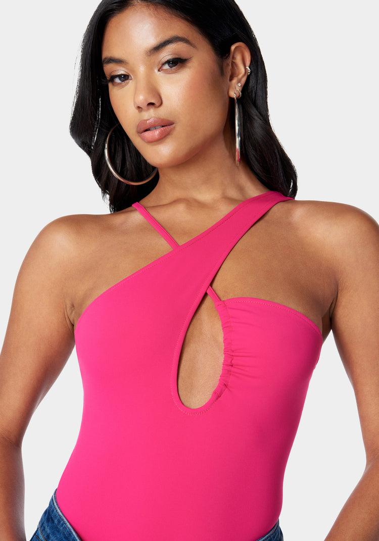 Bebe Keyhole Halter Bodysuit