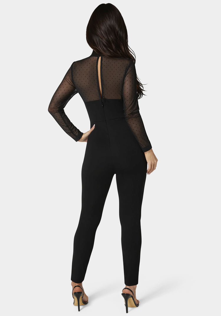 Bebe Lace Applique Catsuit