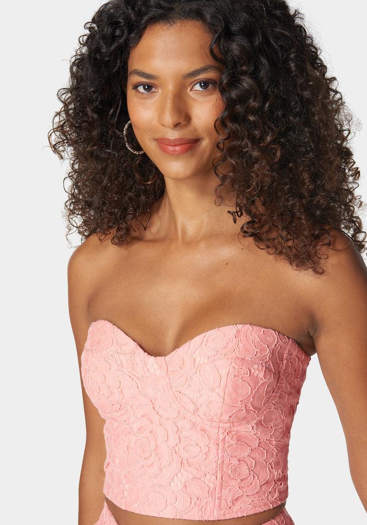 Bebe Lace Bustier Top