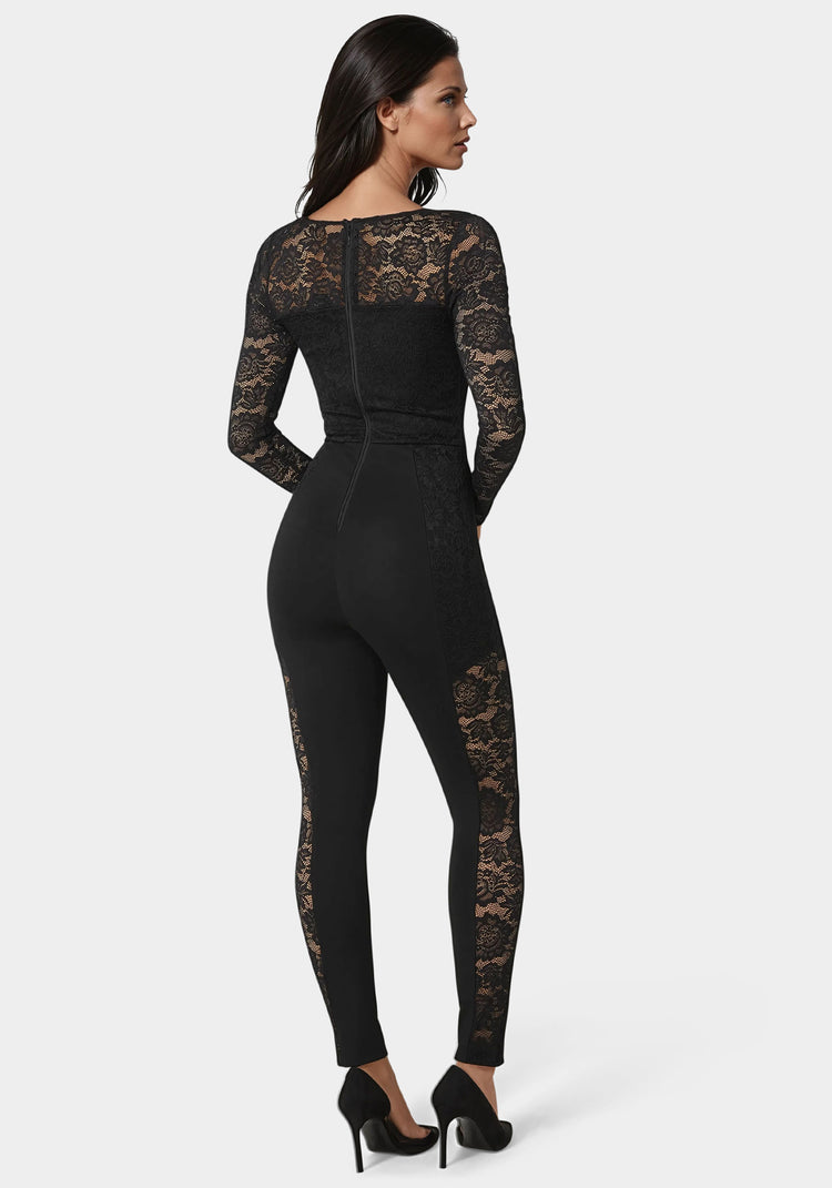 Bebe Lace Combo Catsuit