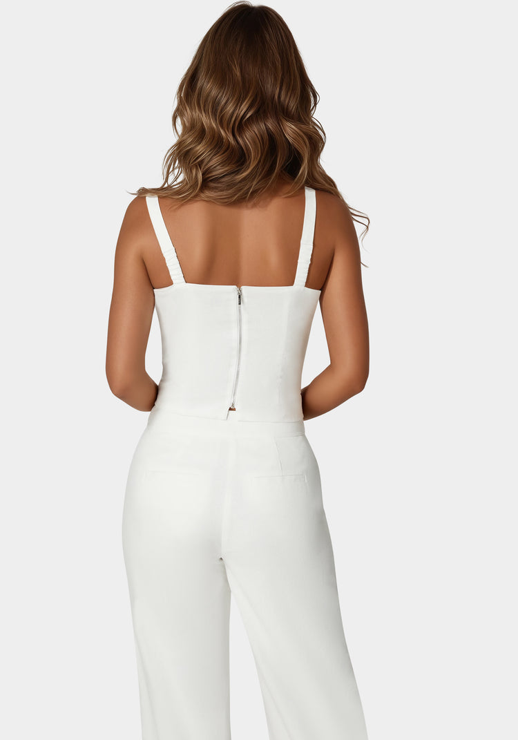Bebe Linen Corset Top