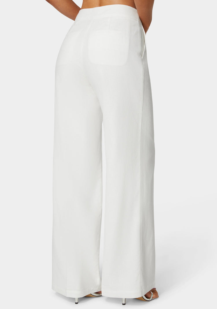 Bebe Linen Palazzo Leg Pant